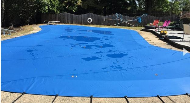 Anchor Classic Solid Blue Bungee Pool Cover