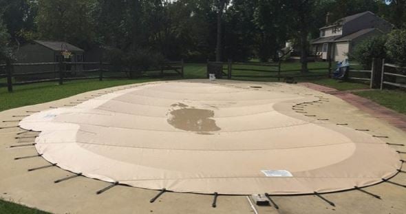 Anchor Tan Classic Bungee Pool Cover