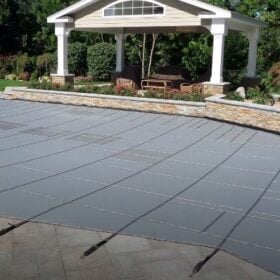 Loop Loc Ultra Loc III Solid Gray with Drains Pool Cover