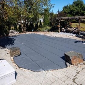 MeycoLite Gray Mesh Safety Pool Cover