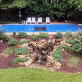 Yard Guard Aquamaster Blue Solid With Drains Pool Cover
