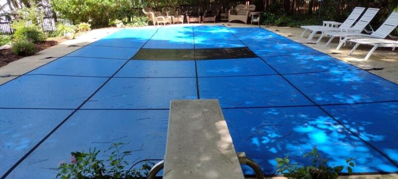 Yard Guard Aquamaster Blue Solid With Drains Pool Cover #2