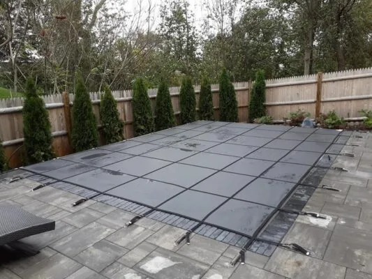 Yard Guard Bloc Mesh 99 Gray Mesh Pool Cover